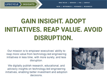 Tablet Screenshot of lifecycleinsights.com